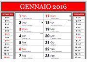 Calendari 2016 con i santi e le lune