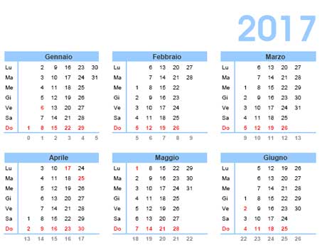 Calendario 17 Da Scaricare Gratis E Stampare