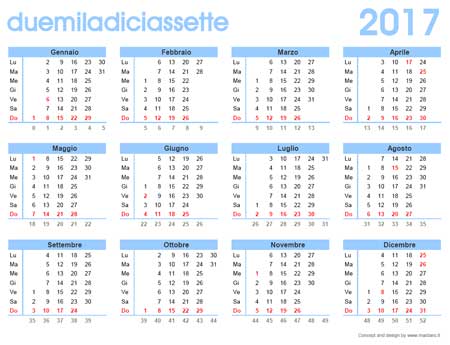 Calendario 17 Da Scaricare Gratis E Stampare