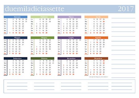 calendario 2017 da scaricare gratis