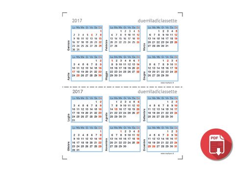 Calendario compatto 2017
