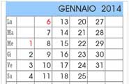 Calendario 2014 da tavolo