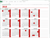 Calendario Excel da scaricare