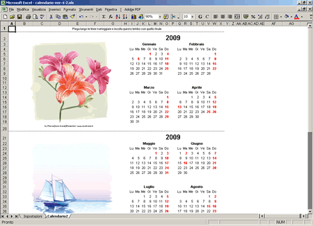 Calendario da tavolo con foto versione 2