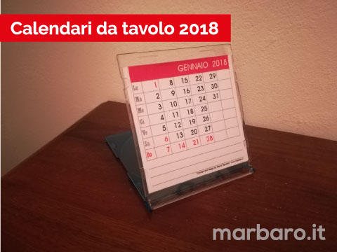 Calendari 2018 da tavolo da stampare