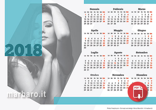 Calendari 2018 illustrati con foto