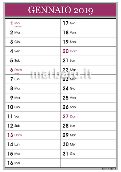 calendario olandese 2019 pdf da