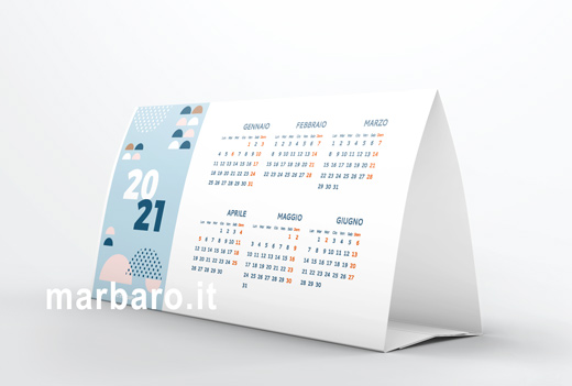 Calendario 2021 da tavolo
