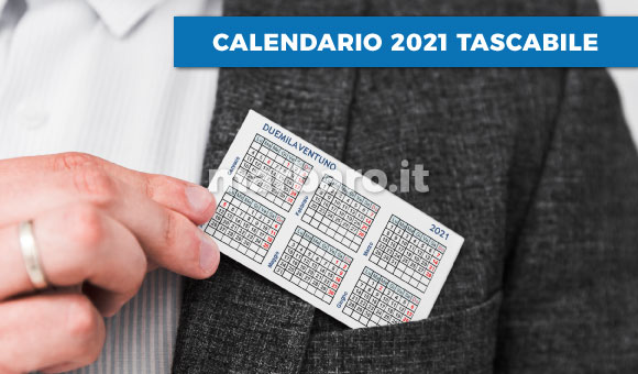 Calendario 2021 tascabile da stampare
