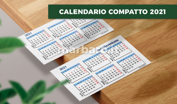 Calendario compatto 2021 da stampare