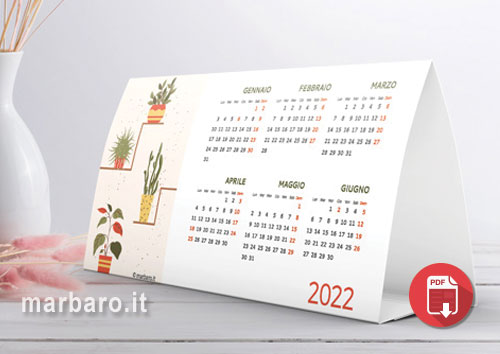 Calendari da tavolo 2022 da stampare