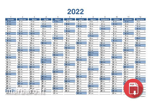 Calendari Planner 2022 in PDF da stampare