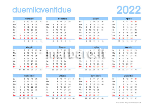 Calendario 2022 Da Stampare Con Le Festività Scarica Il Pdf