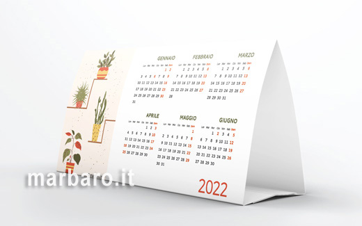 Calendario da tavolo 2022 da stampare