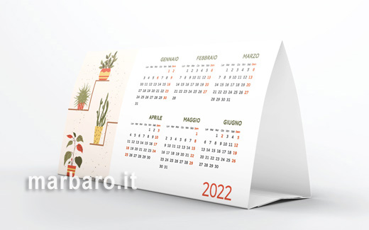 Calendario da tavolo 2022 da stampare: scarica il PDF