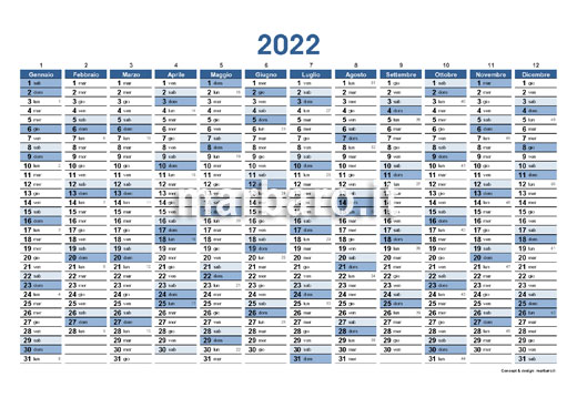 Planner 2022 in PDF da scaricare