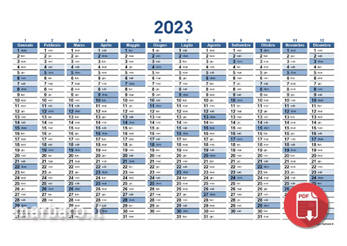 Calendari Planner 2023 in PDF da stampare