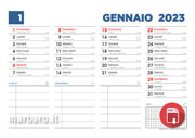 Calendari 2023 santi e lune