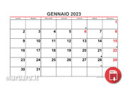 Calendari 2023 mensili da stampare
