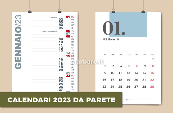 Calendario 2023 da parete stampabile