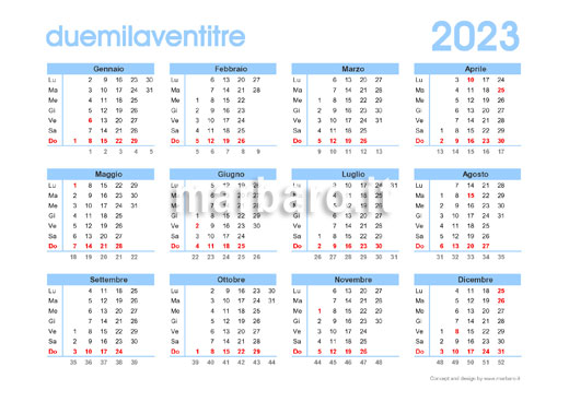 25 Aprile 2023 Che Giorno è Calendario 2023 con settimane e numero giorni in PDF