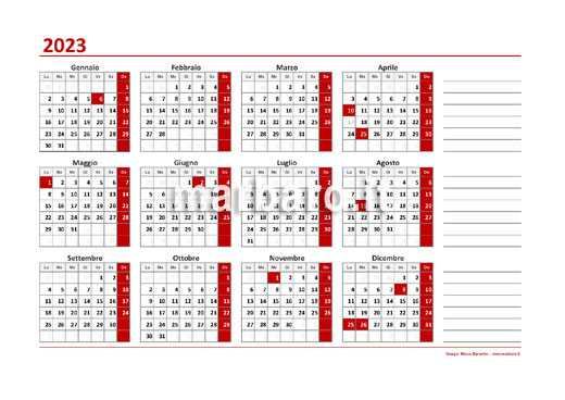 Calendario 2023 PDF da stampare