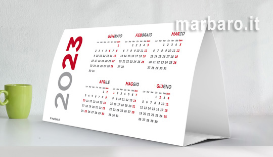 Calendario da tavolo 2023 da stampare
