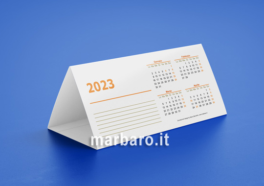 Calendario da tavolo 2023 stampabile