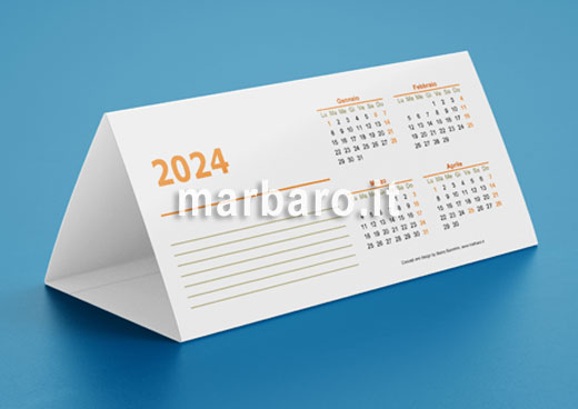 Calendario da tavolo 2024 in PDF stampabile