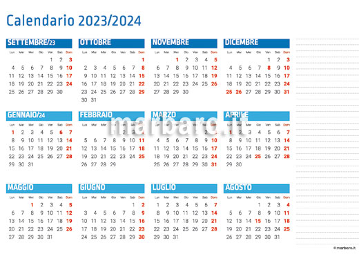 Calendario 2024 mensile in PDF stampabile: scegli e scarica ora!