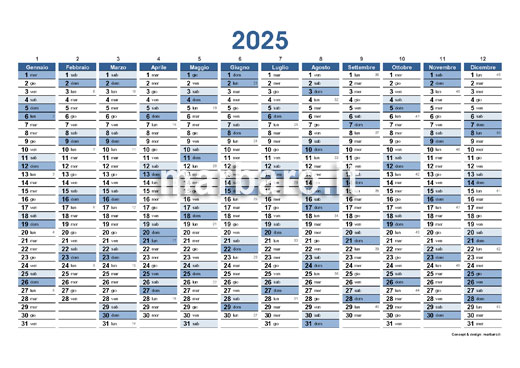 10 Marzo 2025 Che Giorno E Calendario 2025 con il numero delle settimane e dei giorni