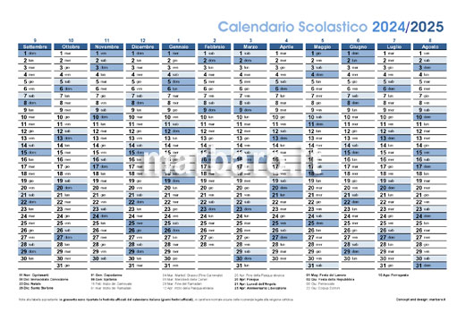 Calendario Scolastico Regione Campania 2024/25 Pdf Calendario Scolastico 2024/2025 da stampare