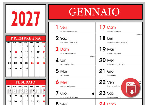 Calendari 2027 con santi e lune stampabili Calendari 2027 con santi e lune stampabili