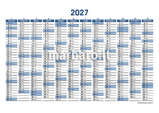 Calendario planner 2027 da stampare Calendario planner 2027 da stampare
