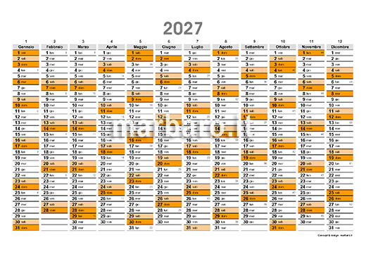 Planner 2027 con numeri settimane da stampare Planner 2027 con numeri settimane da stampare
