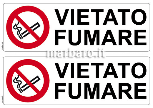 Cartelli Divieto di Fumo da stampare A4