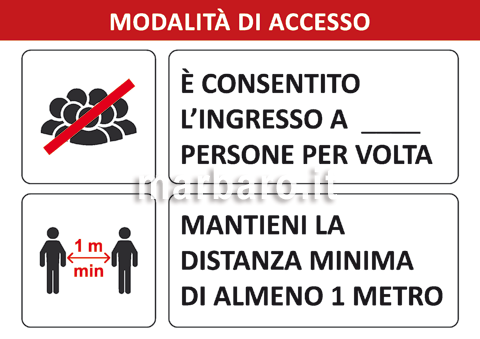 Cartello coronavirus Covid-19 da stampare per uffici