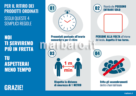 Cartello coronavirus da stampare per ritiro prodotti su prenotazione