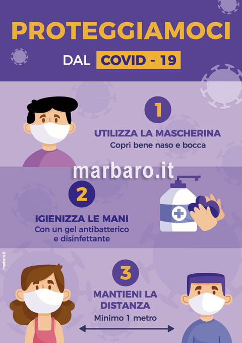 Cartello Covid-19 per scuola da stampare