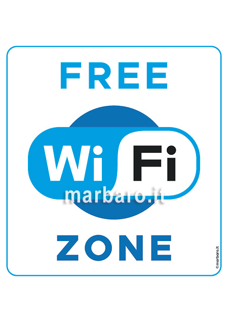 Cartello Free WiFi Zone da stampare