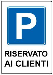 Cartello parcheggio riservato da stampare