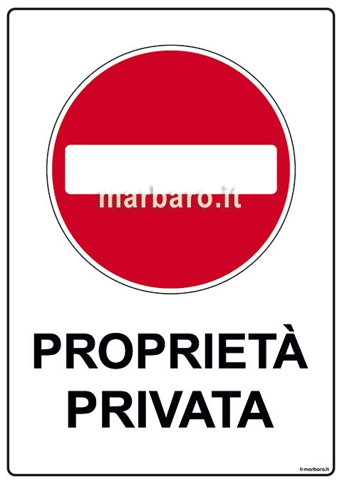 Cartello proprietà privata da stampare