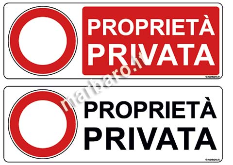 Cartello proprietà privata da stampare