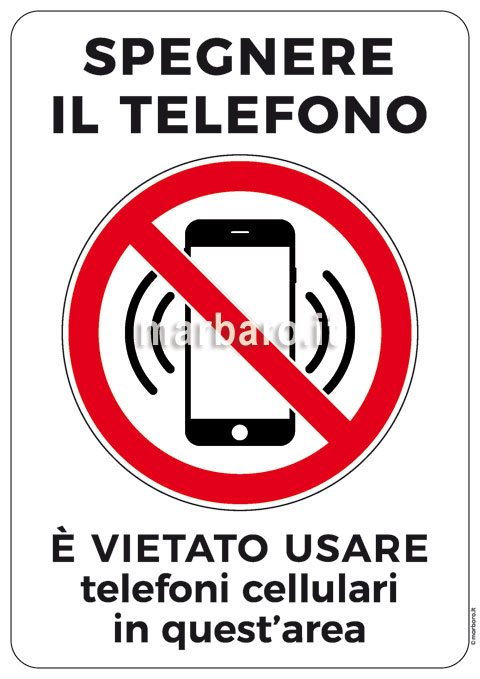 Cartello spegnere il cellulare da stampare