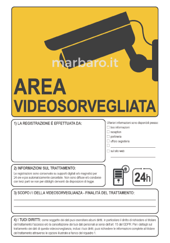 Cartello Videosorveglianza Da Stampare A Norma Gdpr