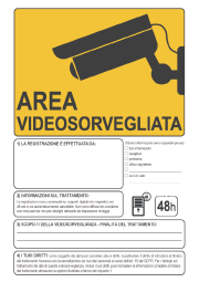 Cartello videosorveglianza stampabile
