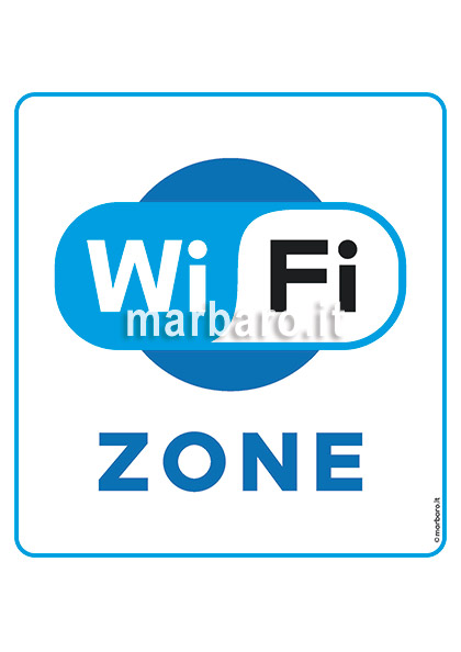 Cartello WiFi Zone da stampare in PDF