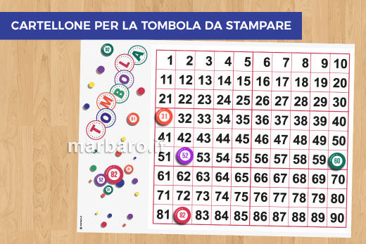 Cartelle della tombola da stampare gratis: 180 cartelle in PDF da scaricare