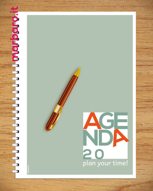 Copertina agenda settimanale da stampare