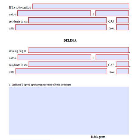 Delega Generica Editabile Da Stampare Fac Simile Word E Pdf